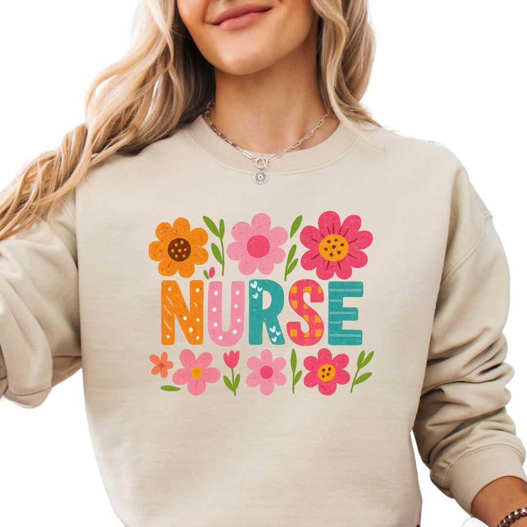 Floral Nurse Sweatshirt